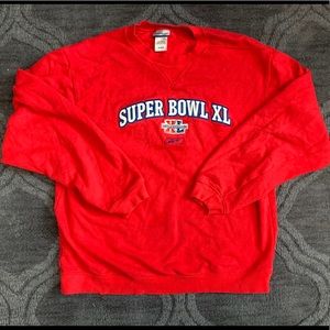 Super Bowl XL Reebok Crewneck Pullover Sz M